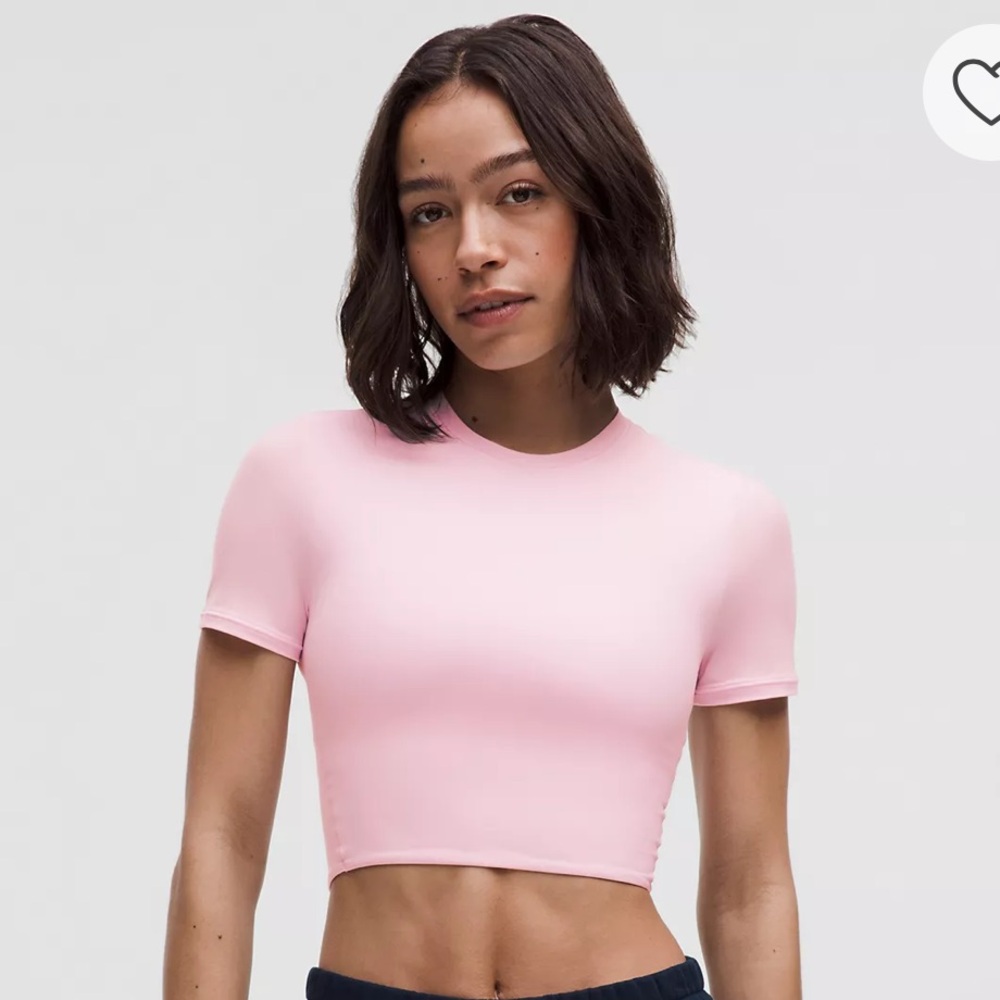 Wundermost Nulu Cropped Tee Pink Haze Medium NWOT